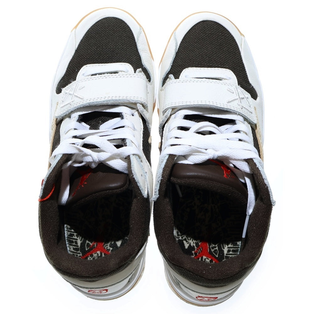 NIKE(ナイキ) ×TRAVIS SCOTT JORDAN JUMPMAN JACK トラヴィススコット ジョーダン ジャンプマン ローカットスニーカー ホワイト/ブラウン US8.5/26.5cm FZ8117‐100