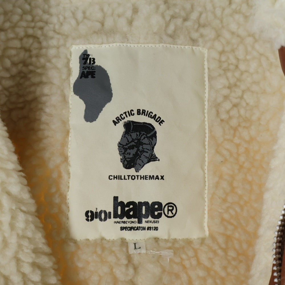 A BATHING APE(アベイシングエイプ) 90s BAPE-7 B-7 ベイプ-7 フライトジャケット コットン クリーム