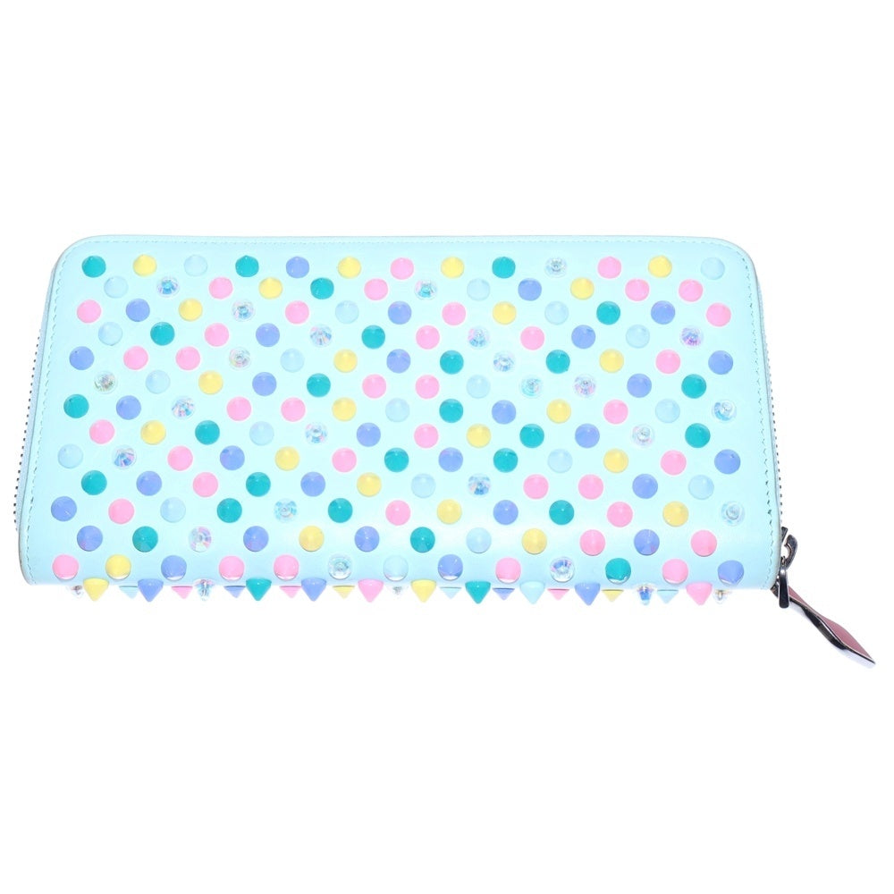 CHRISTIAN LOUBOUTIN(クリスチャンルブタン) PANETTONE パネトーネ フルスタッズ ラウンドジップ レザー ロングウォレット 長財布 マルチカラー 1175100