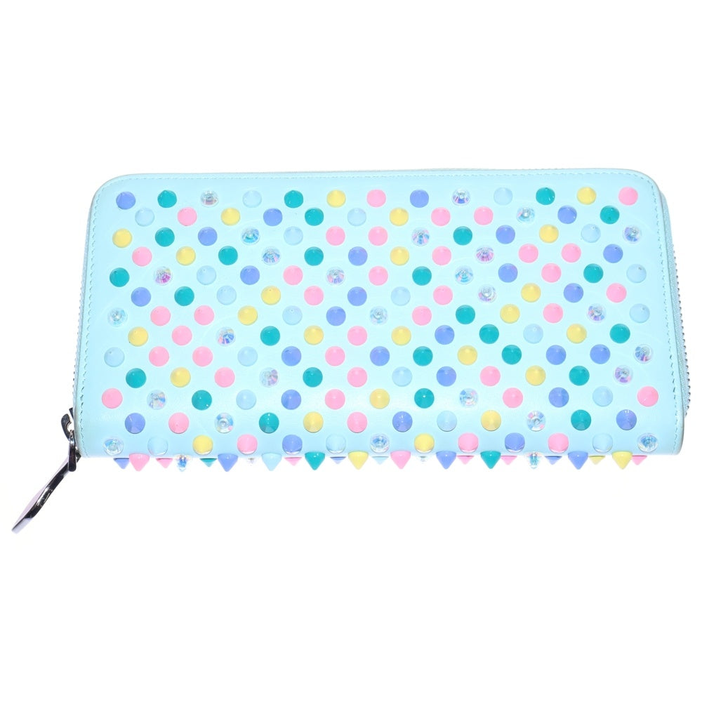 CHRISTIAN LOUBOUTIN(クリスチャンルブタン) PANETTONE パネトーネ フルスタッズ ラウンドジップ レザー ロングウォレット 長財布 マルチカラー 1175100