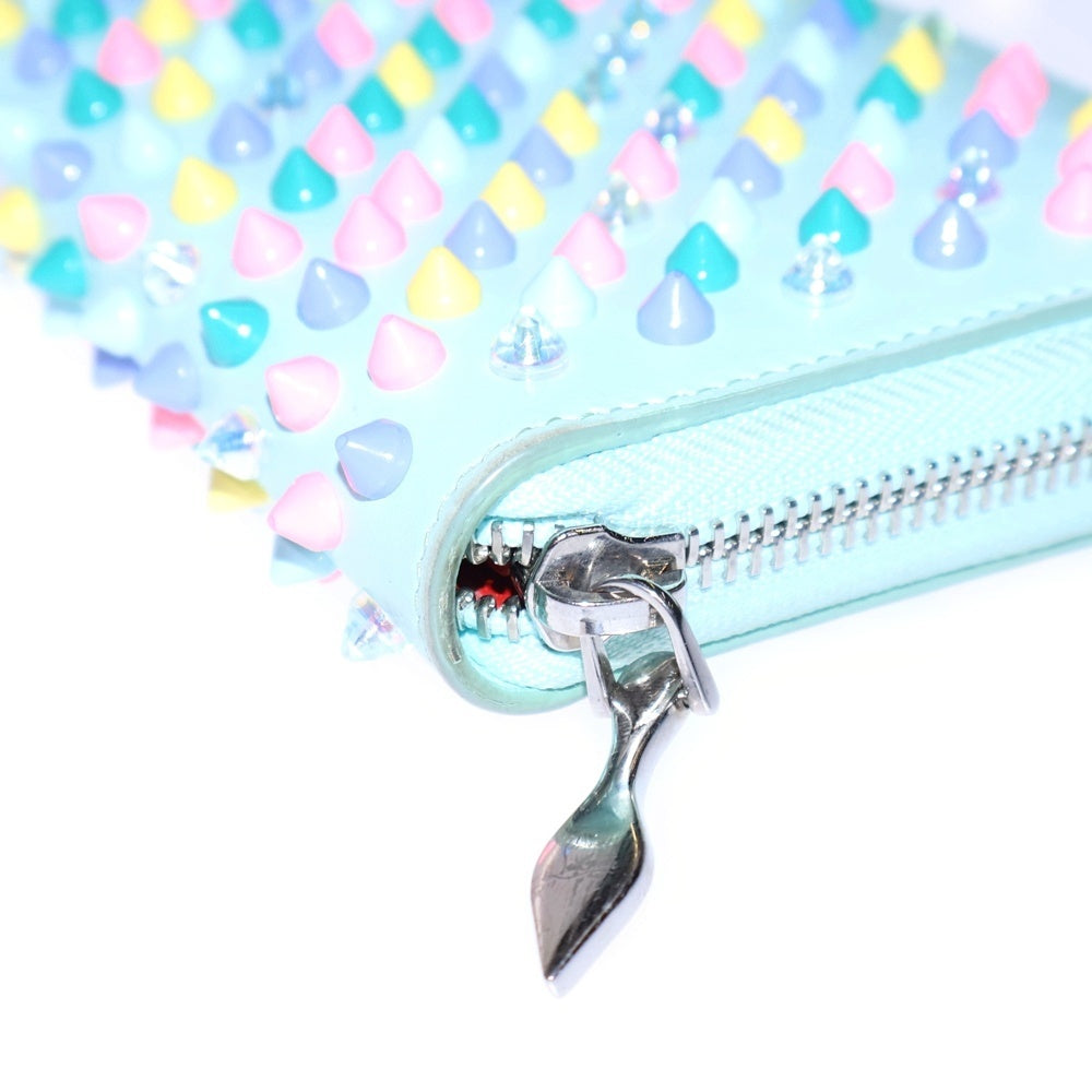 CHRISTIAN LOUBOUTIN(クリスチャンルブタン) PANETTONE パネトーネ フルスタッズ ラウンドジップ レザー ロングウォレット 長財布 マルチカラー 1175100