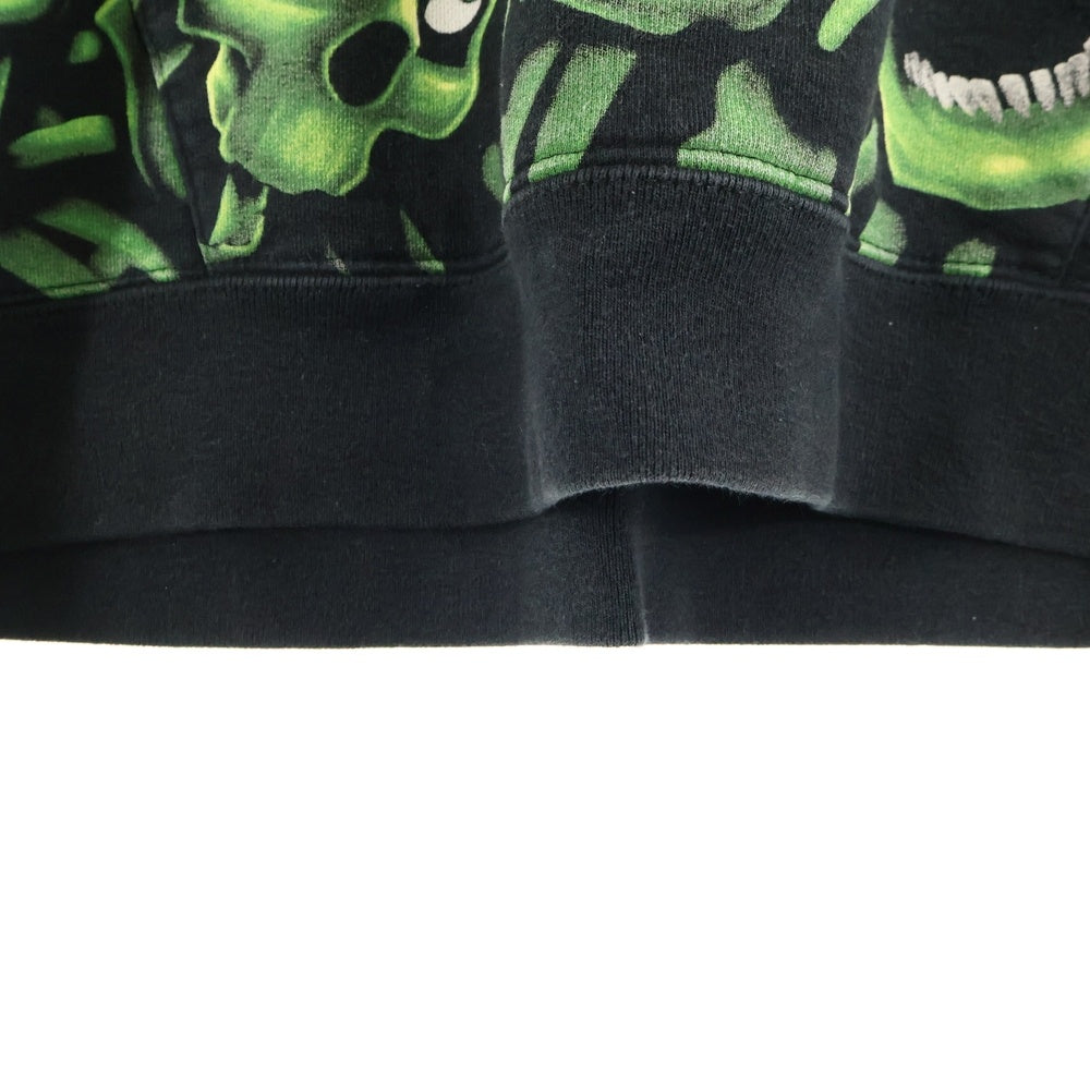 SUPREME(シュプリーム) 18SS Skull Pile Hooded Sweatshirt スカルパイル プルオーバーパーカー ブラック/グリーン