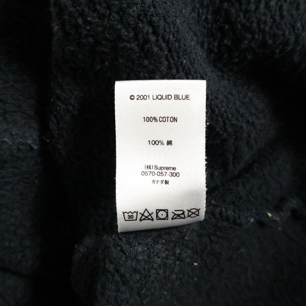 SUPREME(シュプリーム) 18SS Skull Pile Hooded Sweatshirt スカルパイル プルオーバーパーカー ブラック/グリーン