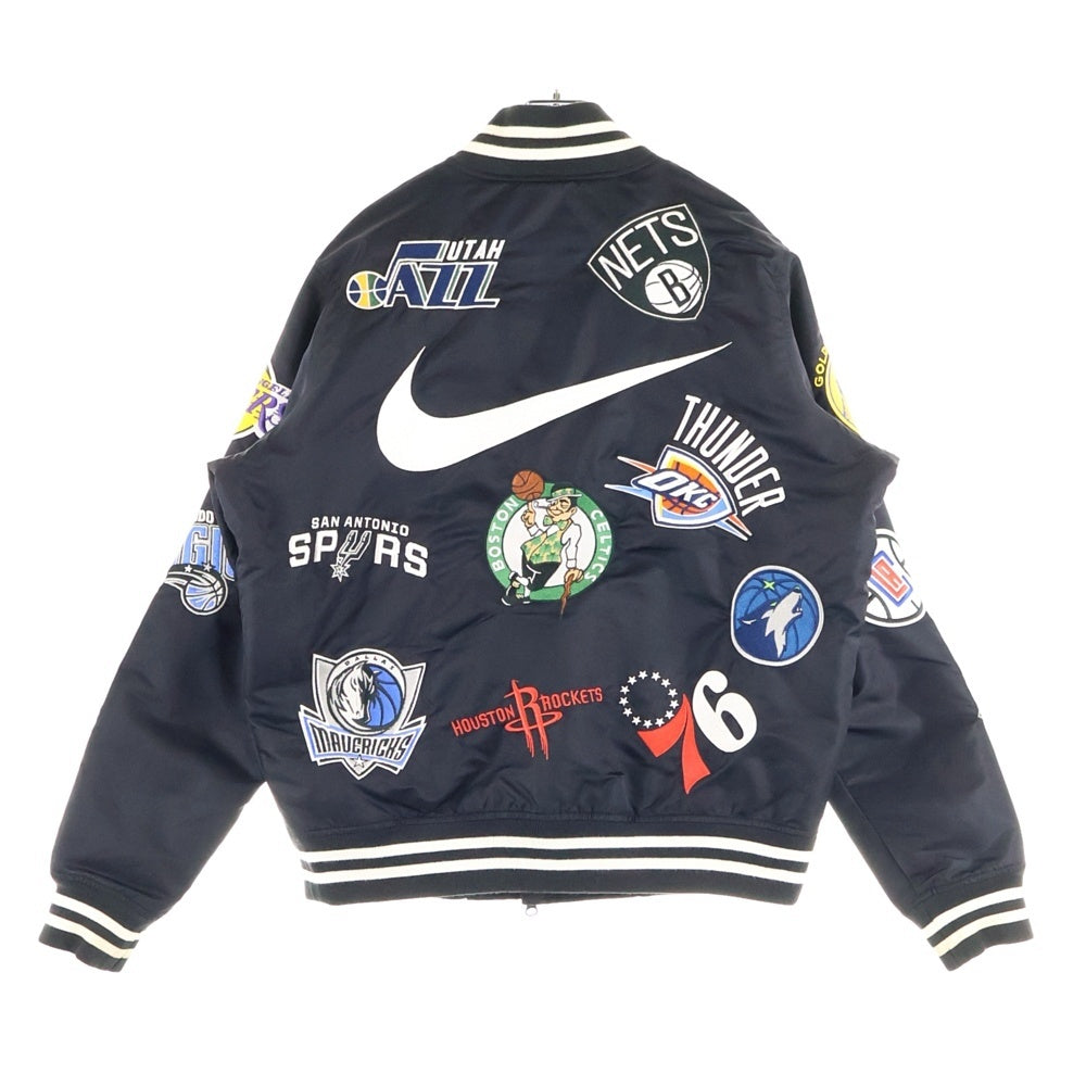 SUPREME(シュプリーム) 18SS×NIKE NBA Teams Warm-Up Jacket ナイキ エヌビーエー ロゴエンブロイダリー ウォームアップ スタジアムジャケット ブラック AO3631-010
