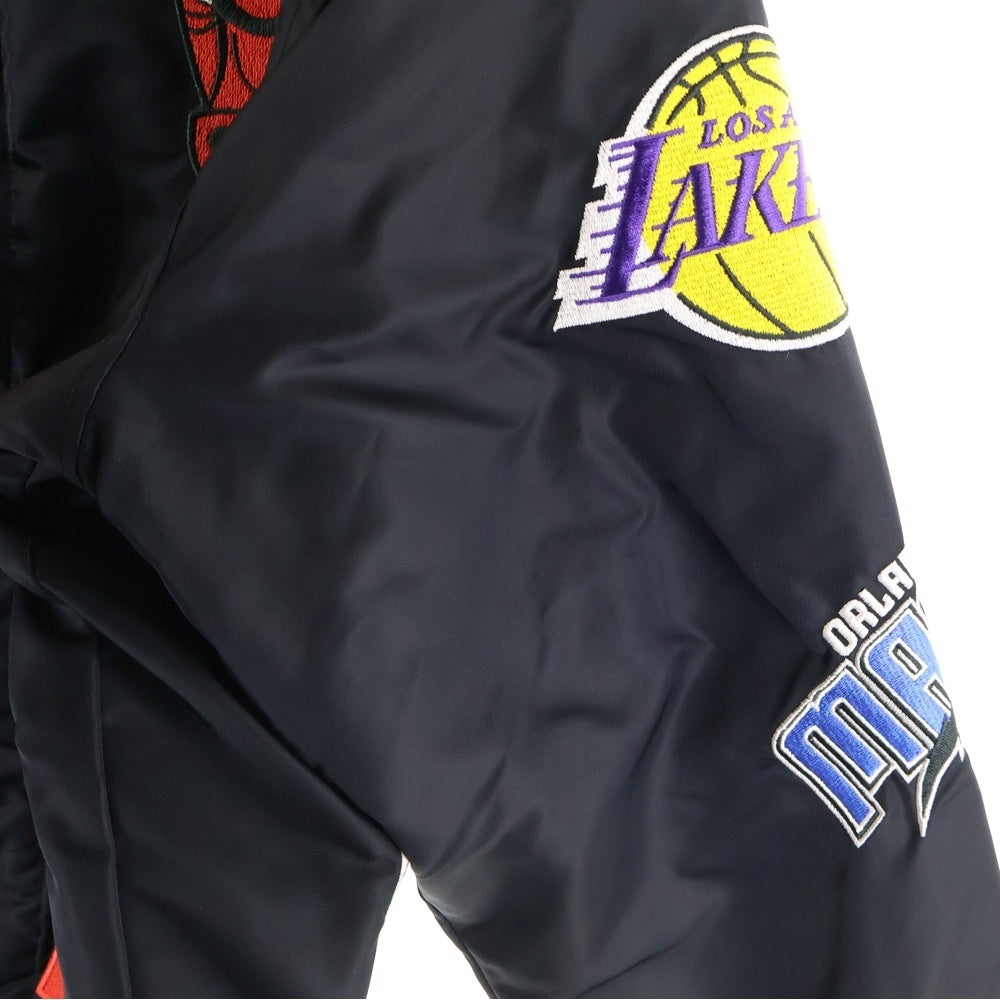 SUPREME(シュプリーム) 18SS×NIKE NBA Teams Warm-Up Jacket ナイキ エヌビーエー ロゴエンブロイダリー ウォームアップ スタジアムジャケット ブラック AO3631-010