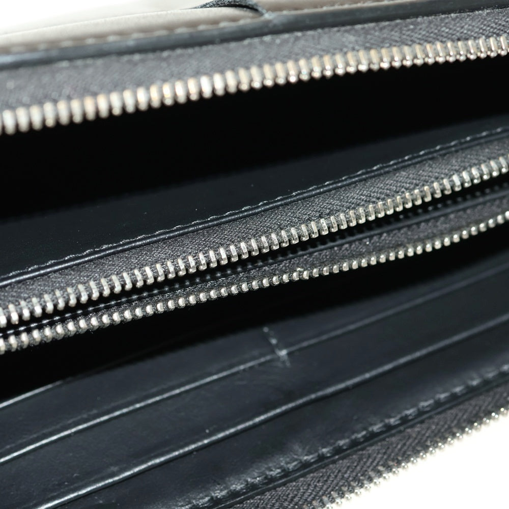 BOTTEGA VENETA(ボッテガヴェネタ) カセット イントレチャート ラウンドジップ 長財布 ブラック 814649 VBWD2 8803