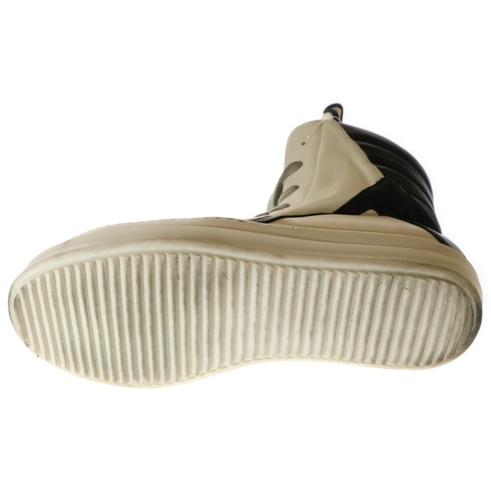 Rick Owens(リックオウエンス) GEOBASKET ジオバスケット ハイカット スニーカー レザー ホワイト/ブラック RU20F3894