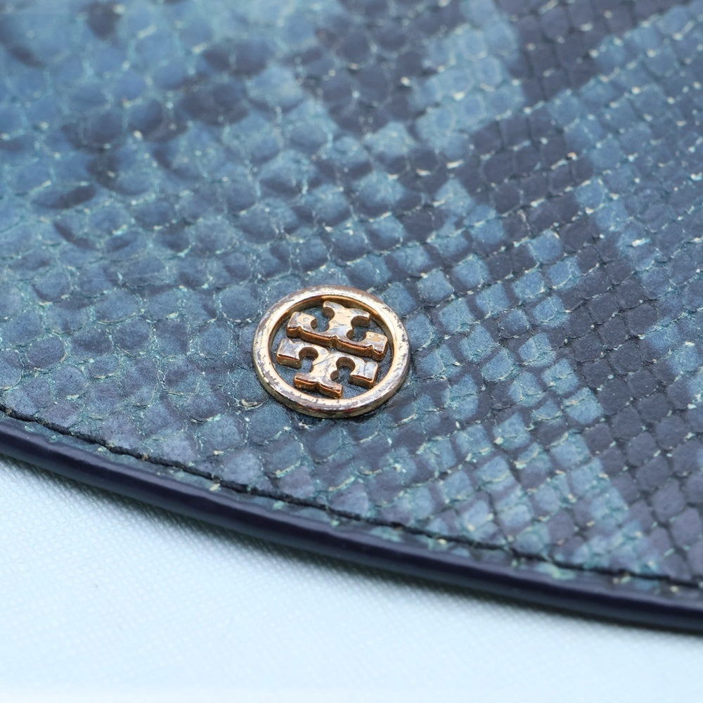 TORY BURCH(トリー バーチ) パイソン柄 チェーンショルダーバッグ レディース ネイビー/ライトブルー 10006142