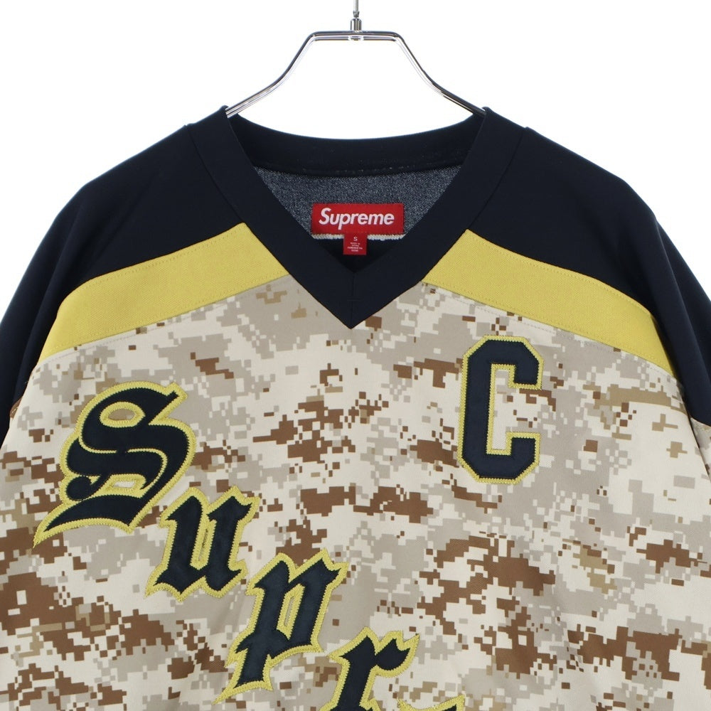 SUPREME(シュプリーム) 25AW Fire & Ice Hockey Jersey ファイヤーアンドアイスホッケージャージ 長袖ゲームシャツ ブラック/ベージュ