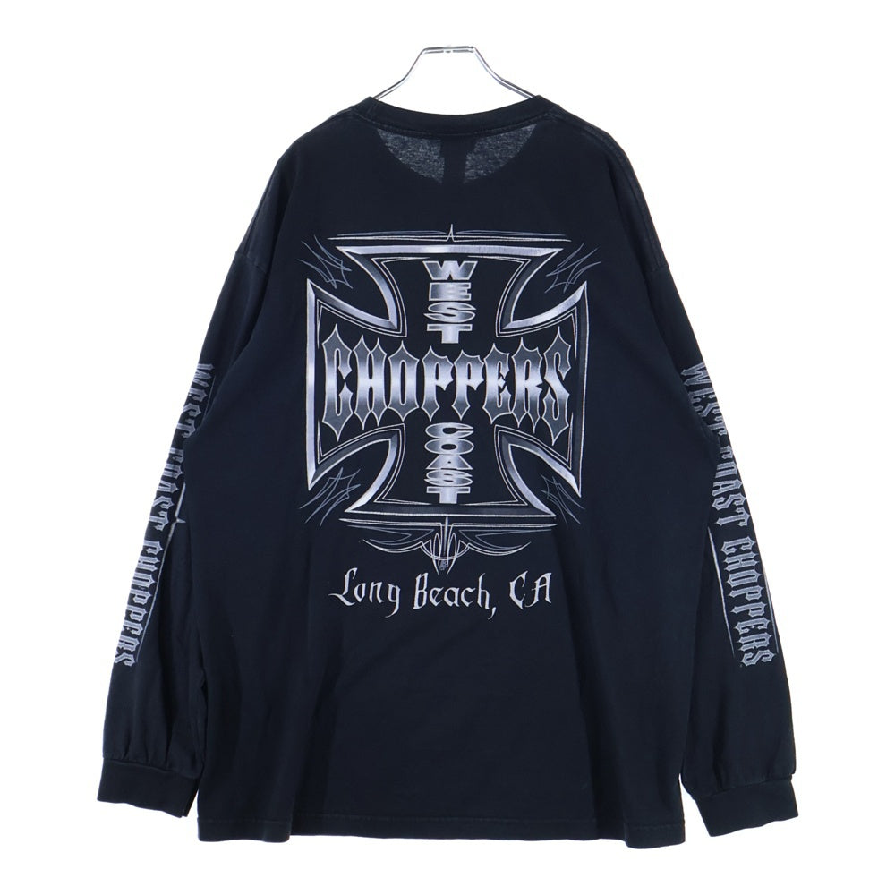 VINTAGE(ヴィンテージ) 90S WEST COAST CHOPPERS L/S TEE 両面プリント長袖Tシャツ 長袖カットソー ブラック