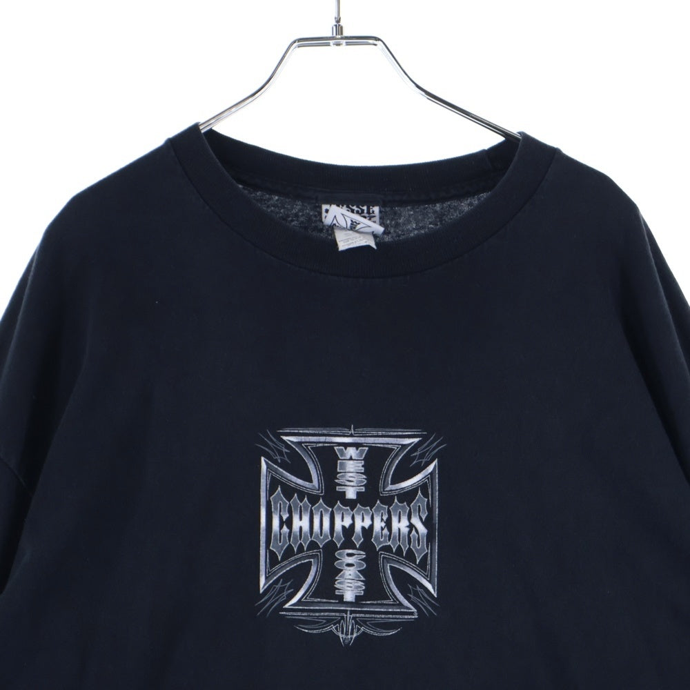 VINTAGE(ヴィンテージ) 90S WEST COAST CHOPPERS L/S TEE 両面プリント長袖Tシャツ 長袖カットソー ブラック