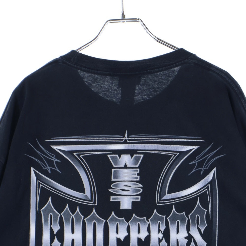 VINTAGE(ヴィンテージ) 90S WEST COAST CHOPPERS L/S TEE 両面プリント長袖Tシャツ 長袖カットソー ブラック