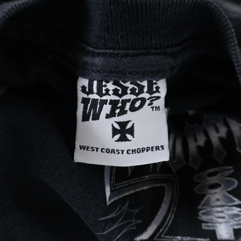 VINTAGE(ヴィンテージ) 90S WEST COAST CHOPPERS L/S TEE 両面プリント長袖Tシャツ 長袖カットソー ブラック