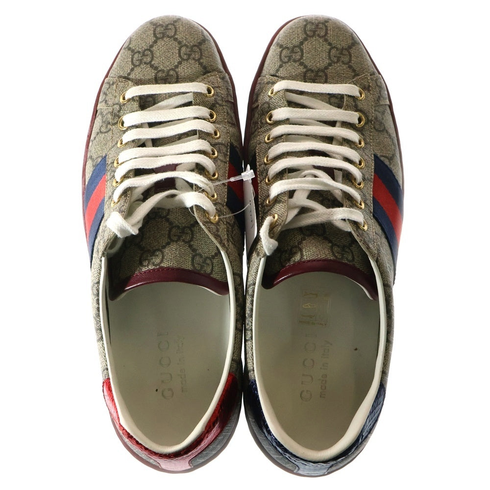 GUCCI(グッチ) ACE SUPREME エース GGスプリーム ベージュ/レッド 429445 K2LH0