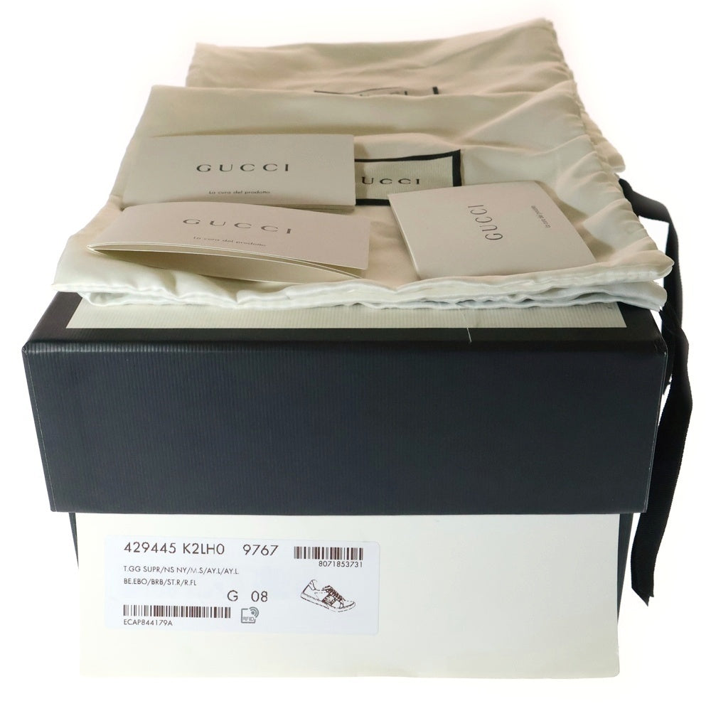 GUCCI(グッチ) ACE SUPREME エース GGスプリーム ベージュ/レッド 429445 K2LH0