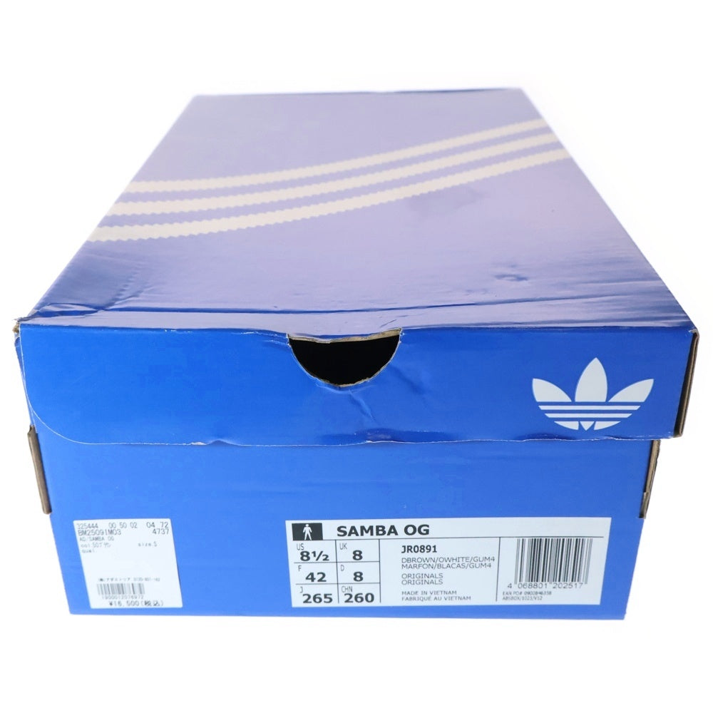 adidas(アディダス) SAMBA OG サンバ ローカットスニーカー ブラウン/ホワイト US8.5/26.5 JR0891