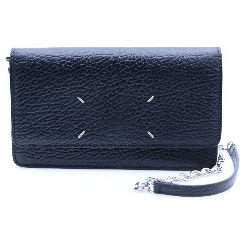 Maison Margiela 11(メゾンマルジェラ11) 4ステッチチェーンウォレット レザーショルダー ブラック SA3U0008