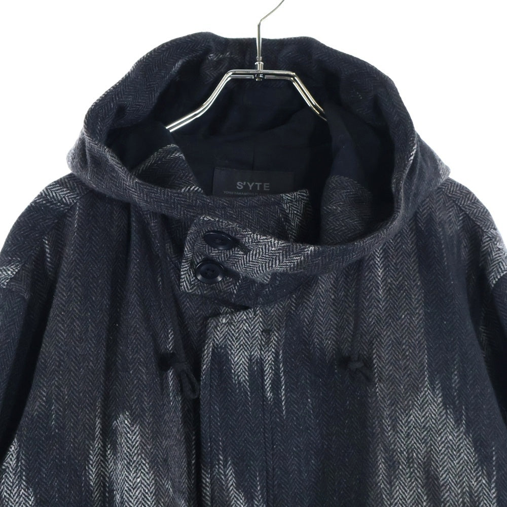 s'yte(サイト) CAMOUFLAGE TWEED MODS COAT カモフラージュモッズコート アウター グレー UB-C12-108