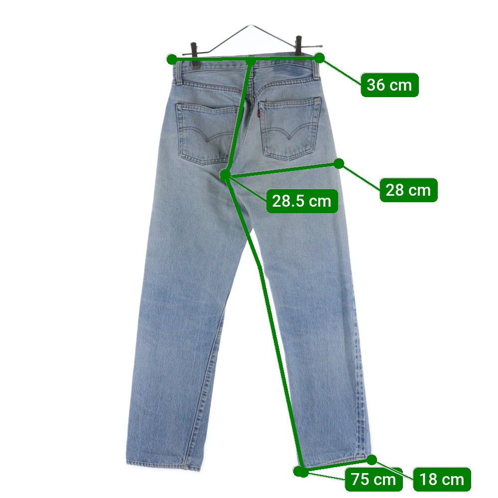 Levi's(リーバイス) 70-80s 66後期 ボタン裏刻印6 両面Rタブデニム パンツ インディゴ レディース