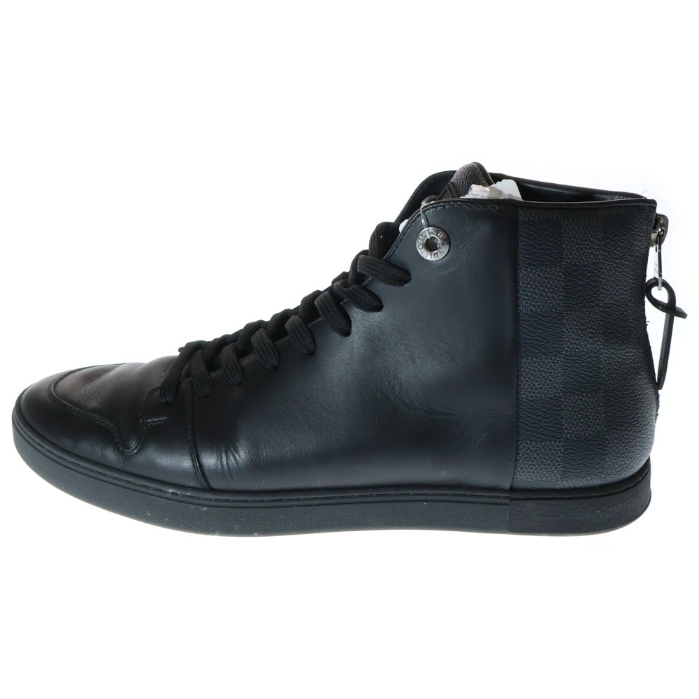 LOUIS VUITTON(ルイヴィトン) ダミエ グラフィット レザーハイカットスニーカー ブラック