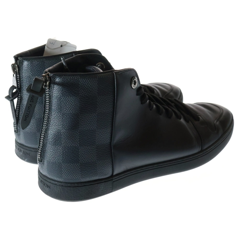 LOUIS VUITTON(ルイヴィトン) ダミエ グラフィット レザーハイカットスニーカー ブラック