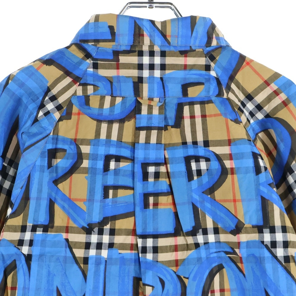 BURBERRY(バーバリー) CHILDREN チュニックグラフィティ 七分丈シャツ レディース ブラウン/ブルー 8001648