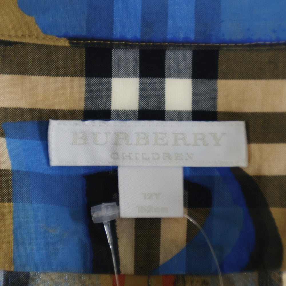 BURBERRY(バーバリー) CHILDREN チュニックグラフィティ 七分丈シャツ レディース ブラウン/ブルー 8001648
