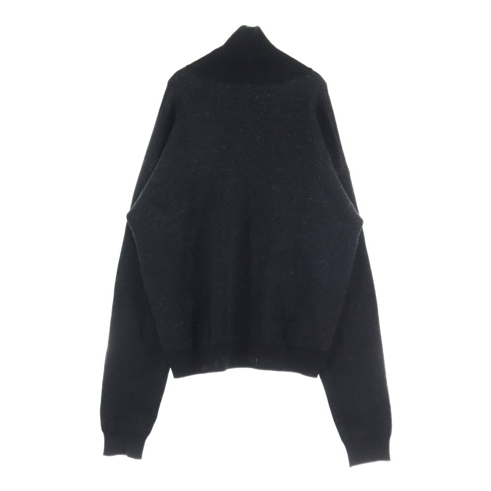 Gosha Rubchinskiy(ゴーシャラブチンスキー) フロントロゴ オーバーサイズ タートルネックニット セーター ブラック G009-N002