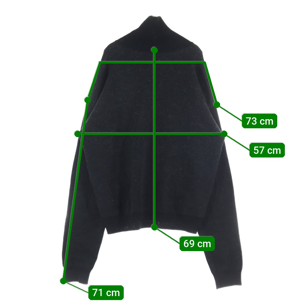 Gosha Rubchinskiy(ゴーシャラブチンスキー) フロントロゴ オーバーサイズ タートルネックニット セーター ブラック G009-N002