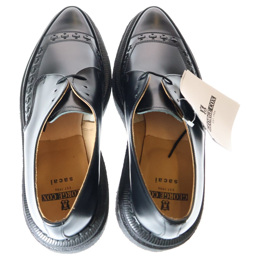 Sacai(サカイ) 21AW ×George Cox ジョージコックス ダブルソールギブソン7 厚底ドレスシューズ ブラック 21-02648M