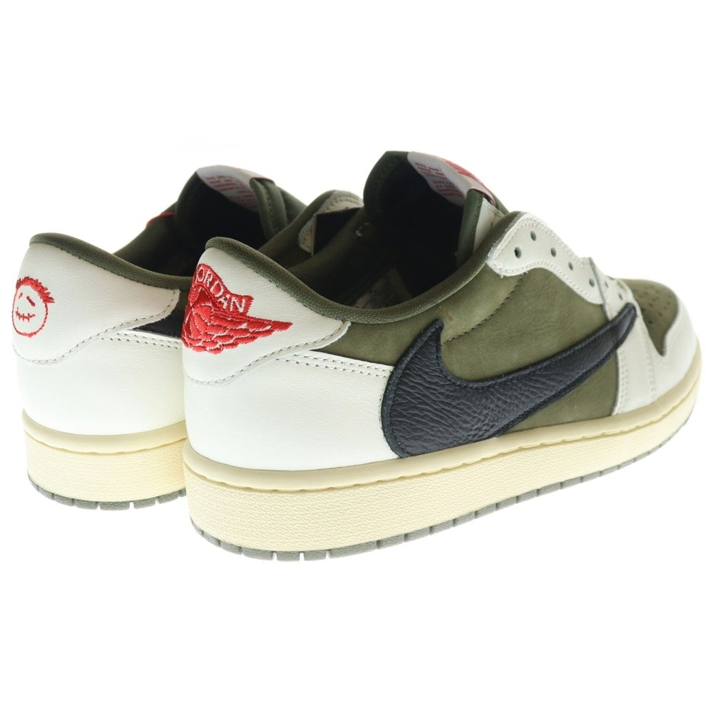 NIKE(ナイキ) ×TRAVIS SCOTT AIR JORDAN 1 LOW OG REVERSE OLIVE DM7866-200 トラヴィススコット エアジョーダン 1 リバース オリーブ ローカットスニーカー US9/27cm