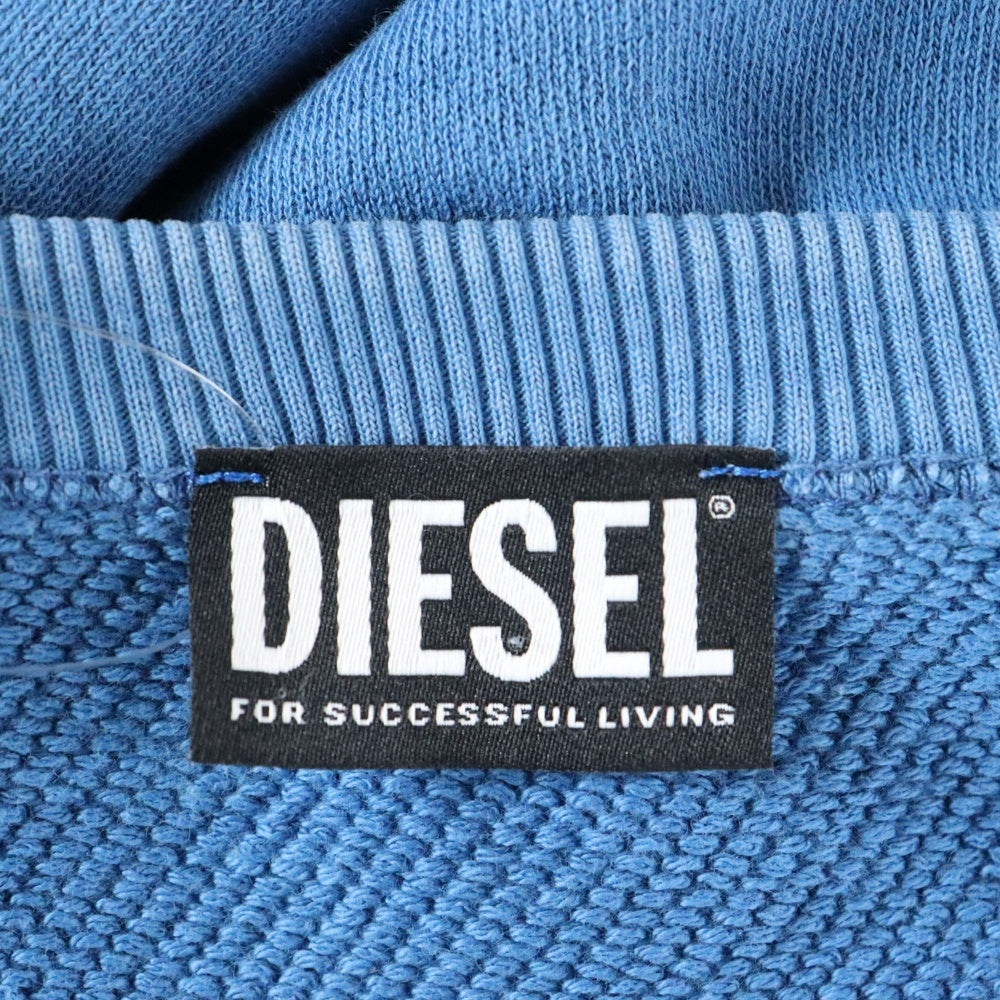 DIESEL(ディーゼル) フロントロゴプリント クルーネックスウェット ブルー A05734