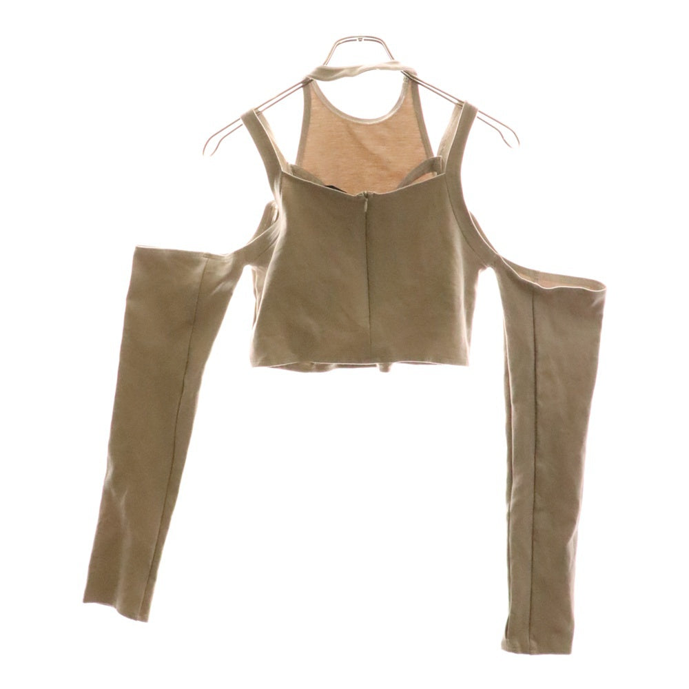 HELIOT EMIL(エリオット・エミル) パネルデザイン 長袖 シャツ ベージュ レディース