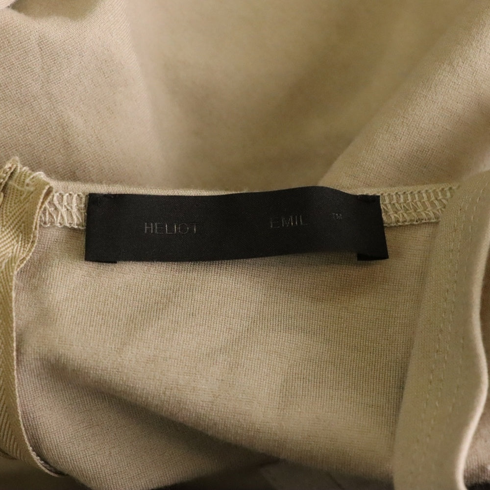 HELIOT EMIL(エリオット・エミル) パネルデザイン 長袖 シャツ ベージュ レディース