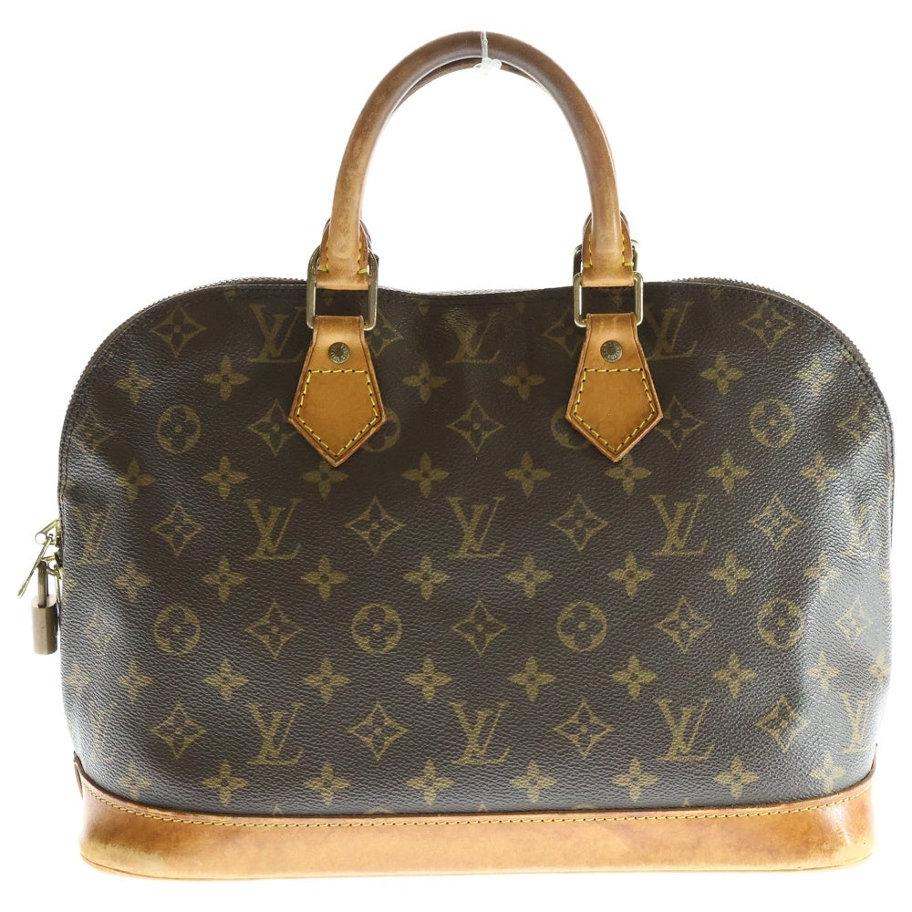 LOUIS VUITTON(ルイヴィトン) モノグラム アルマ ハンドバッグ ブラウン レザー×PVC ゴールド金具 ブラウン M51130