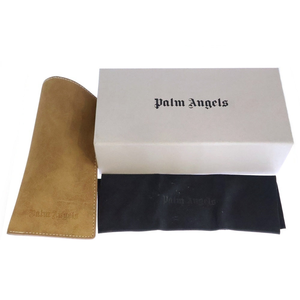 Palm Angels(パームエンジェルス) ロゴ スクエア フレーム サングラス ブラック/オレンジ PERI001