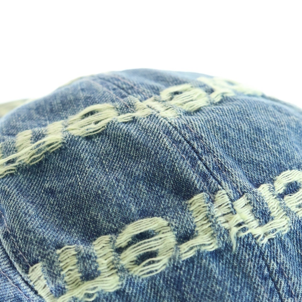 SUPREME(シュプリーム) 21SS Frayed Logos Denim Camp Cap フレイドロゴデニムキャップ 帽子 インディゴ