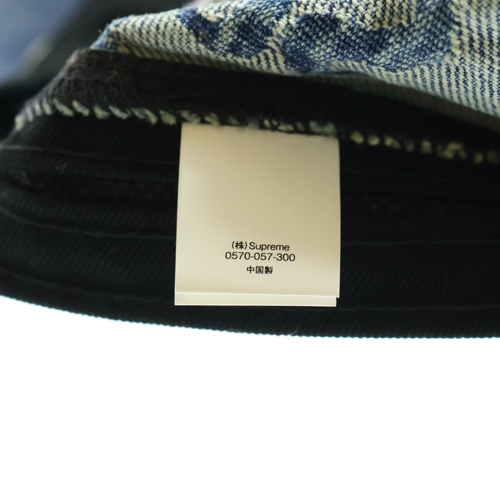 SUPREME(シュプリーム) 21SS Frayed Logos Denim Camp Cap フレイドロゴデニムキャップ 帽子 インディゴ