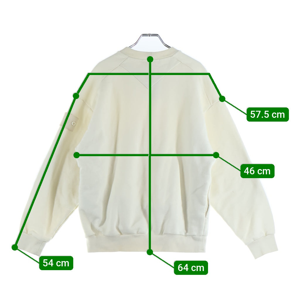 STONE ISLAND(ストーンアイランド) ワッペンロゴ クルーネック プルオーバースウェットトレーナー アイボリー 7715633F3