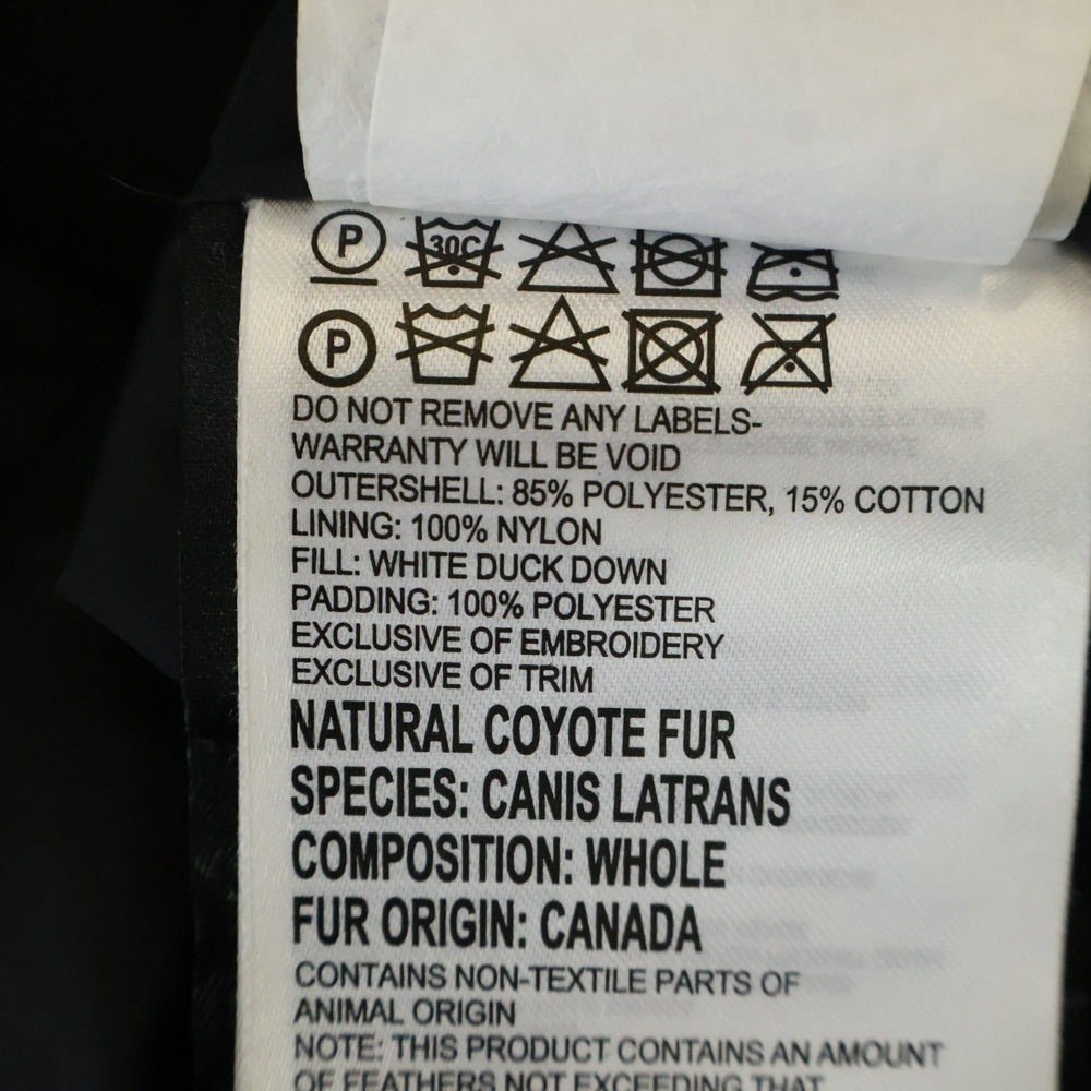 CANADA GOOSE(カナダグース) BRONTE PARKA ブロンテ パーカー フーデッドジップアップファーダウンジャケット ブラック レディース 2603JL