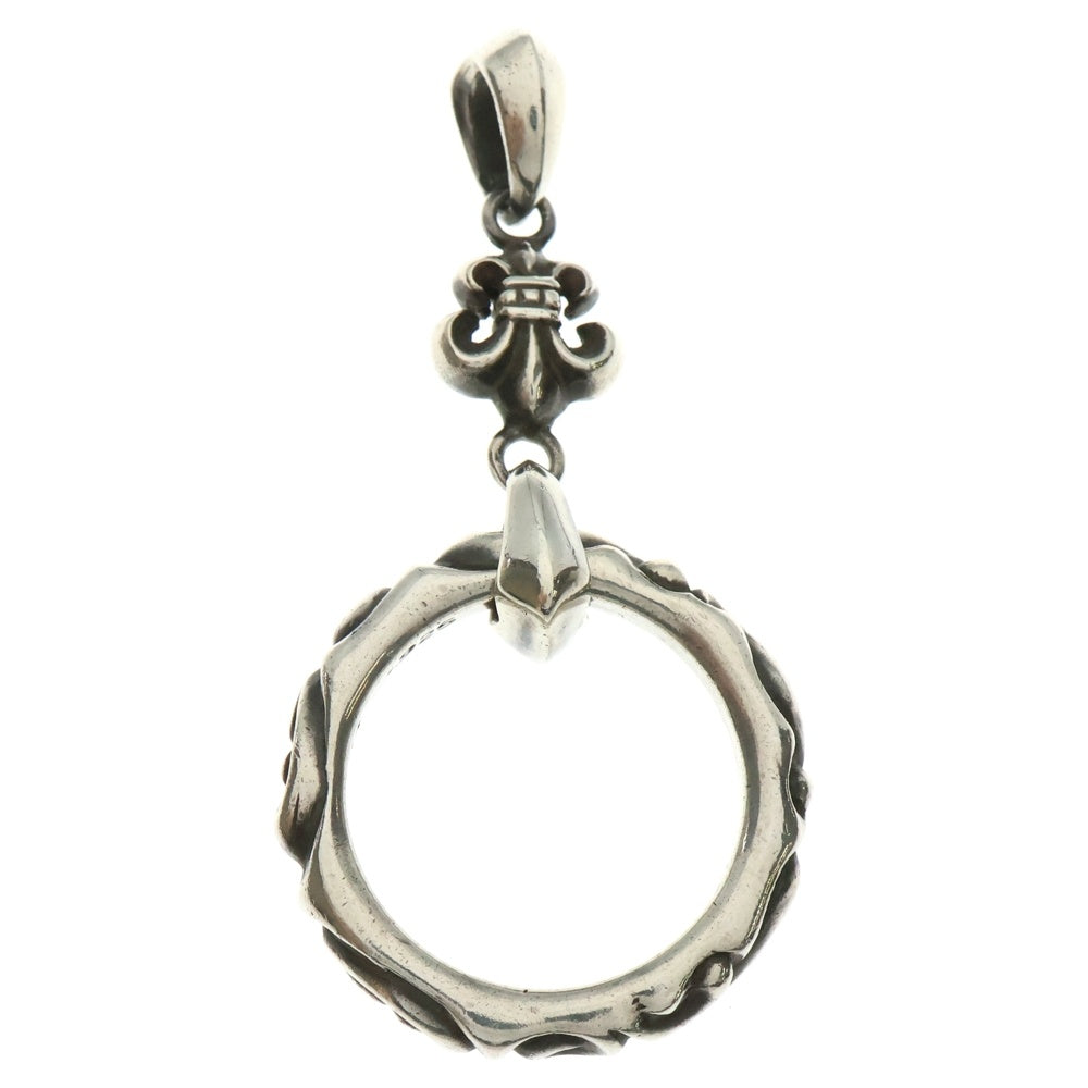 CHROME HEARTS(クロムハーツ) BS FLEUR CHARM EYEWEAR LOOP SCRL BAND BSフレアチャーム アイウェアループ スクロールバンド ネックレストップ シルバー