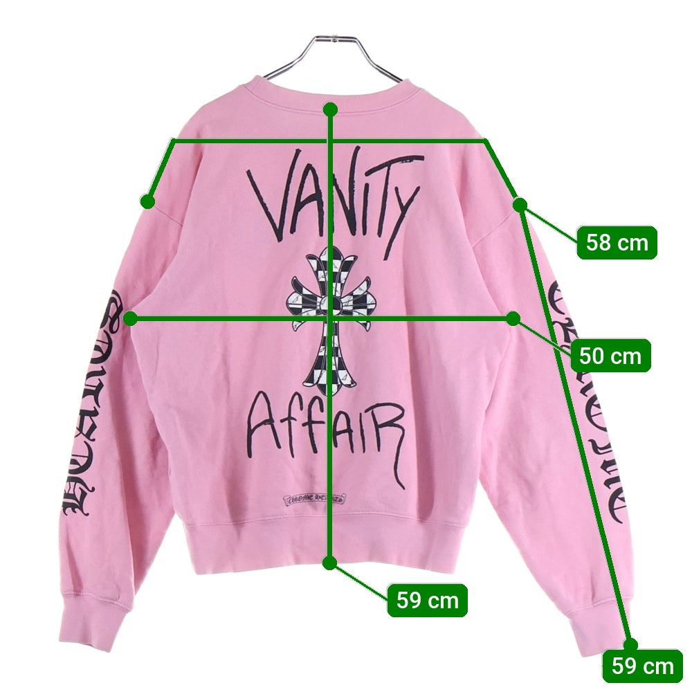 CHROME HEARTS(クロムハーツ) ×MATTY BOY PPO VANITY AFFAIR LS マッティボーイ バニティアフェアー クルーネックスウェットトレーナー ピンク