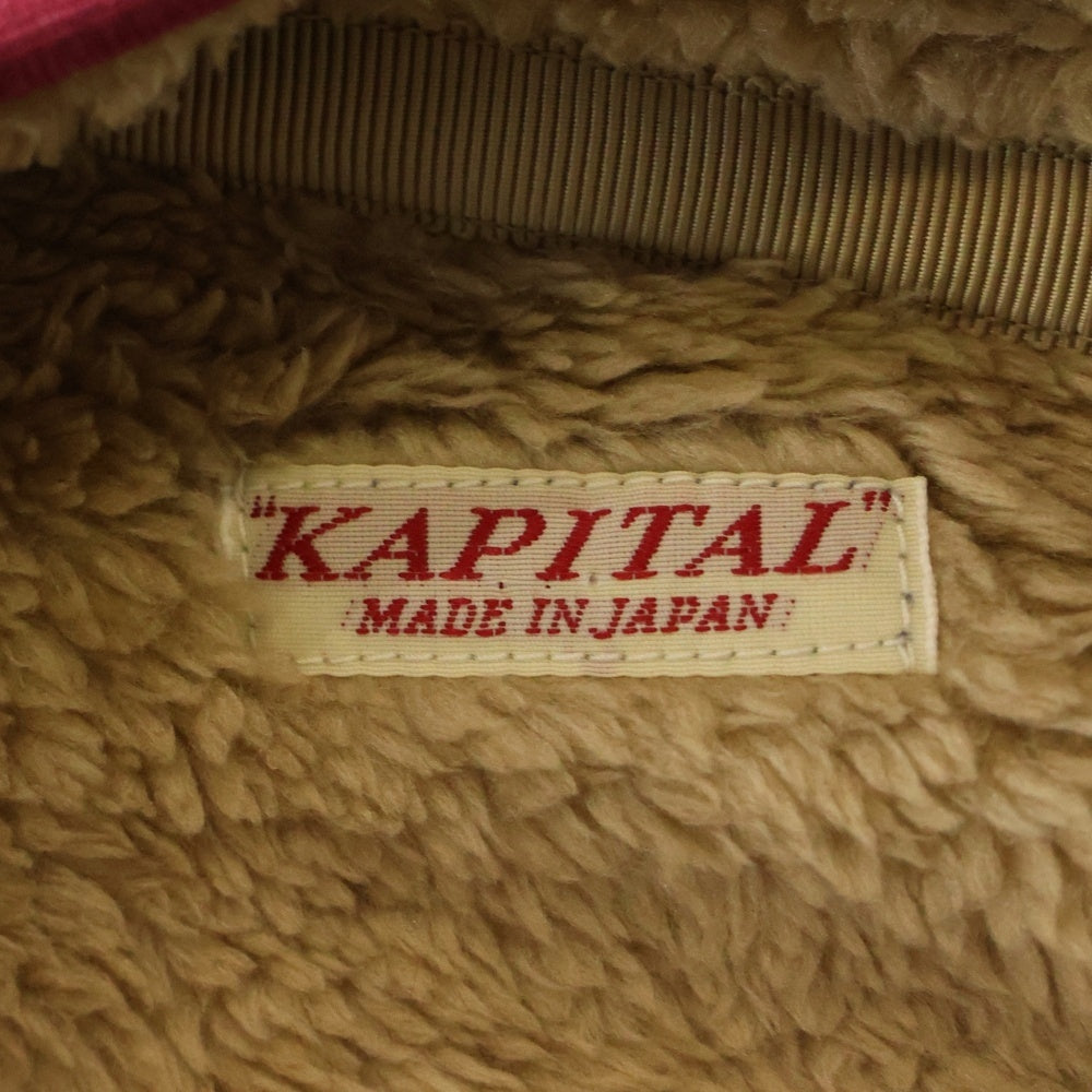 KAPITAL(キャピタル) JAVA-YABANE柄 ハーフボタン フリースクルーネック マルチカラー K2011LC106