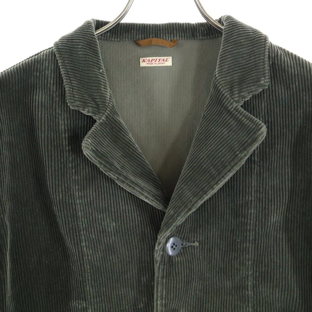 KAPITAL(キャピタル) 7W コーデュロイホスピタルJKT テーラードジャケット カーキ EK-807