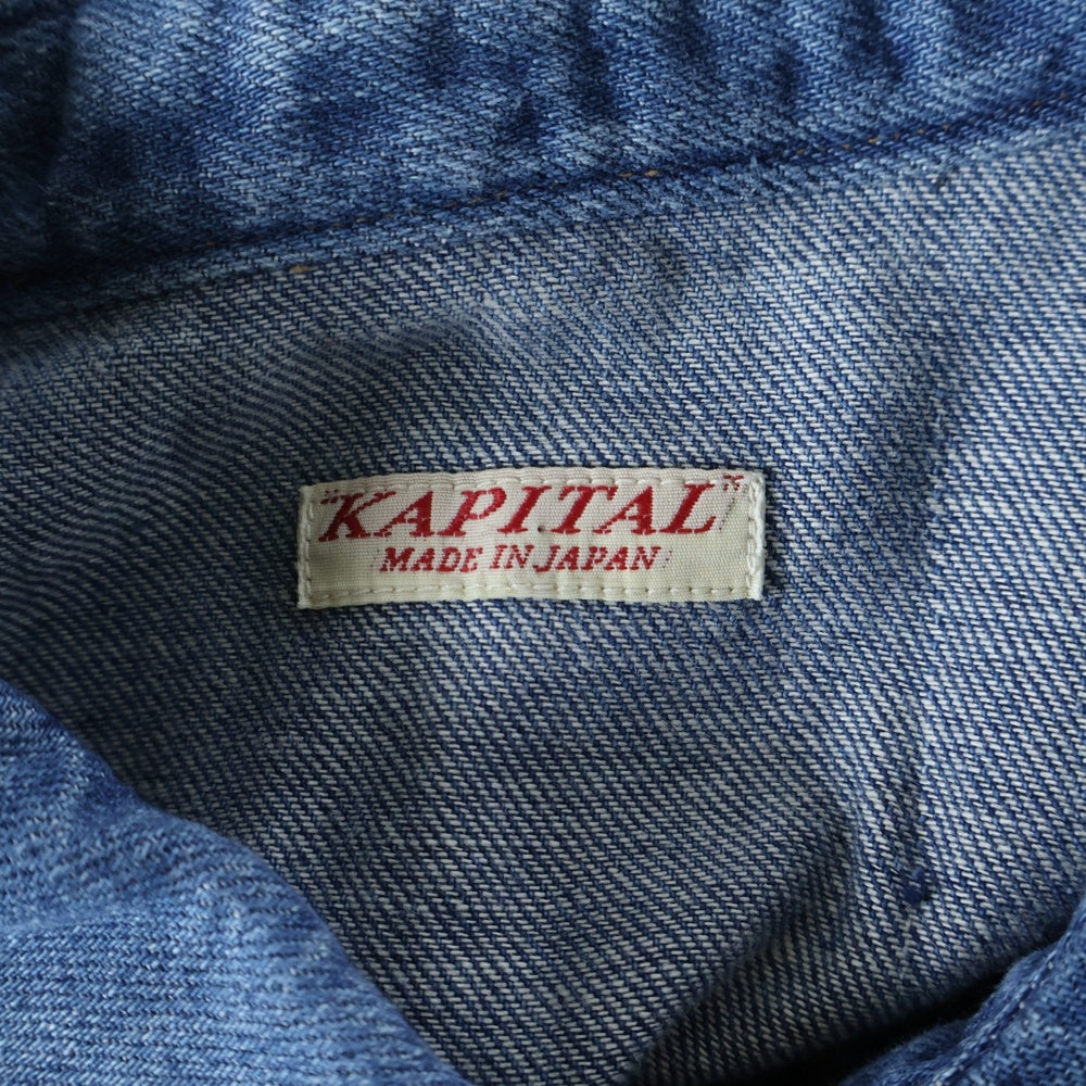 KAPITAL(キャピタル) ウエスタンデニム長袖シャツ インディゴ EK-850
