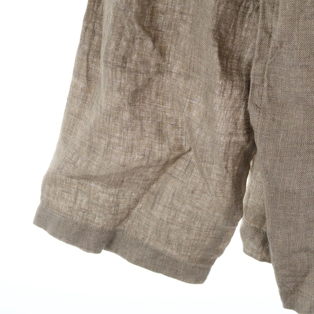 KAPITAL(キャピタル) リネン混 半纏長袖シャツ ブラウン K1806LS273