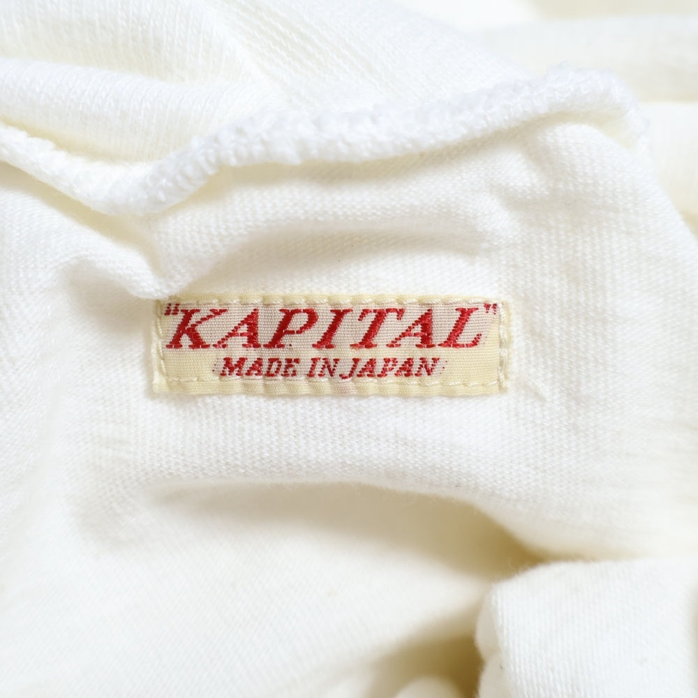 KAPITAL(キャピタル) ハイネックプルオーバーパーカー ホワイト K1909LC017