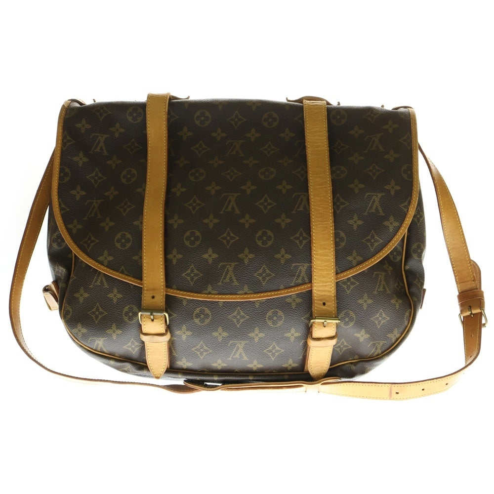 LOUIS VUITTON(ルイヴィトン) モノグラム ソミュール43 GM ショルダーバッグ 斜め掛けバッグ ブラウン ゴールド金具 M42252
