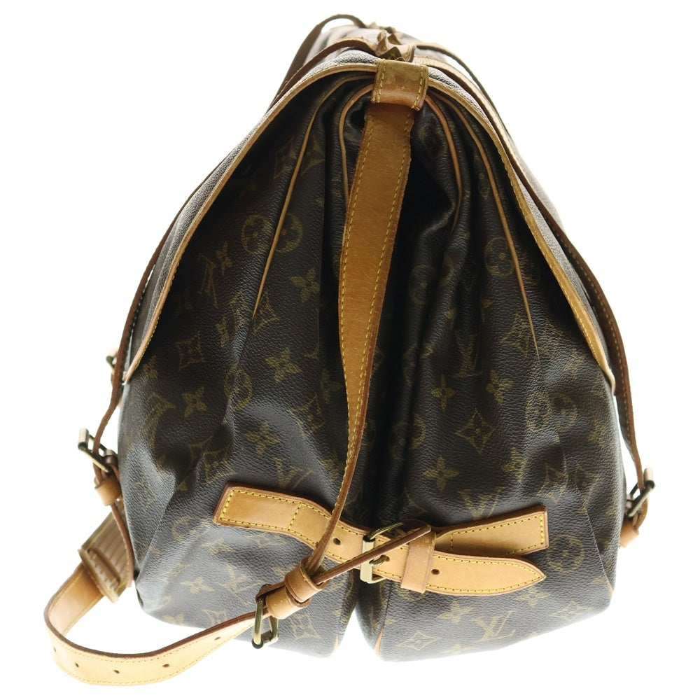 LOUIS VUITTON(ルイヴィトン) モノグラム ソミュール43 GM ショルダーバッグ 斜め掛けバッグ ブラウン ゴールド金具 M42252