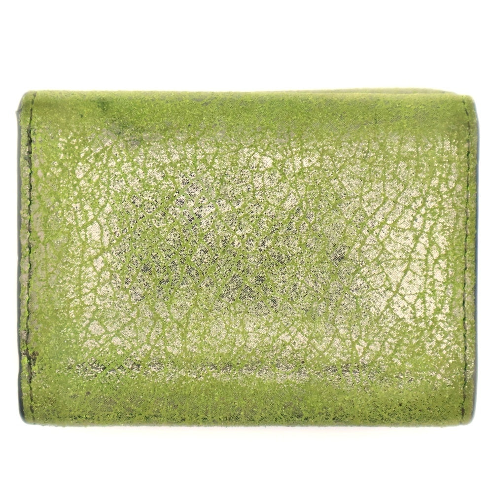 DIESEL(ディーゼル) 1DR Logo コンパクトウォレット 三つ折り財布 レザー グリーン